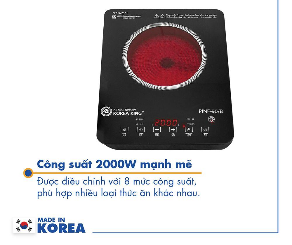 bep hong ngoai korea king PINF 90B 2 - BẾP HỒNG NGOẠI ĐƠN KOREA KING PINF-90/B - HÀNG CHÍNH HÃNG