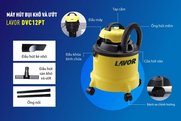 lavor 12pt - Máy hút bụi Lavor DVC12PT