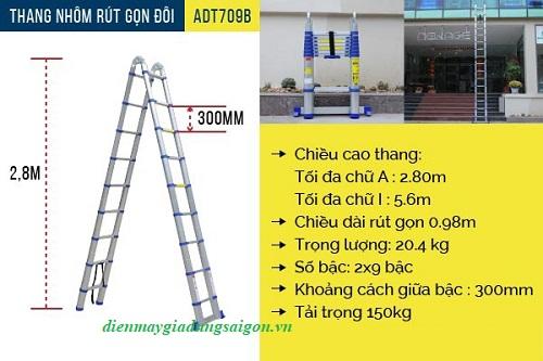 thang nhôm rút gọn (chữ a) advindeq adt709b