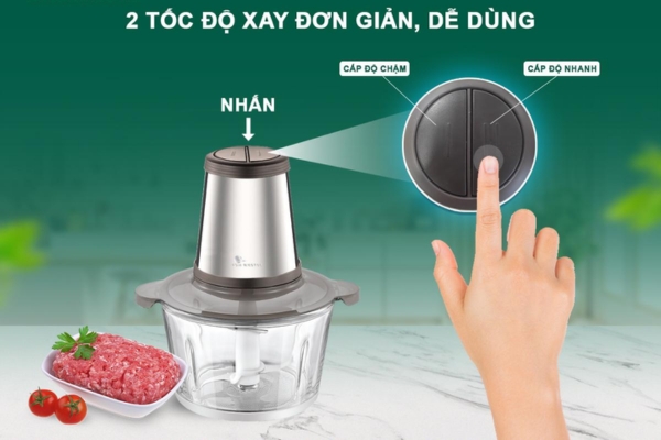 2 tốc độ xay đơn giản của máy xay thịt FJM-1033