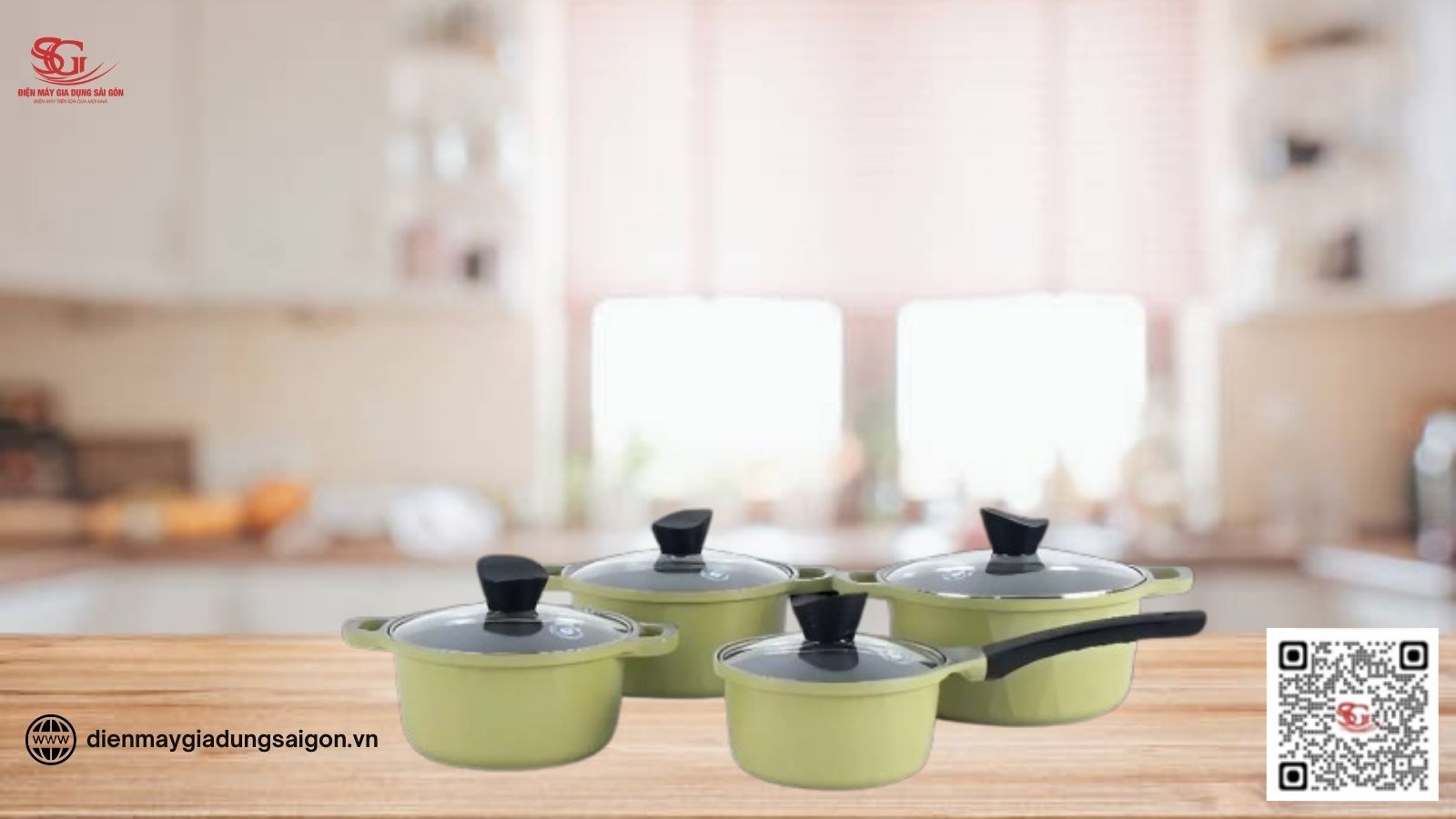 Bộ 4 nồi inox nấu từ