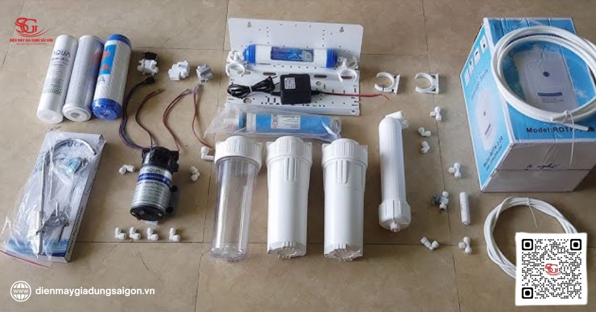 chuẩn bị linh kiện máy lọc nước
