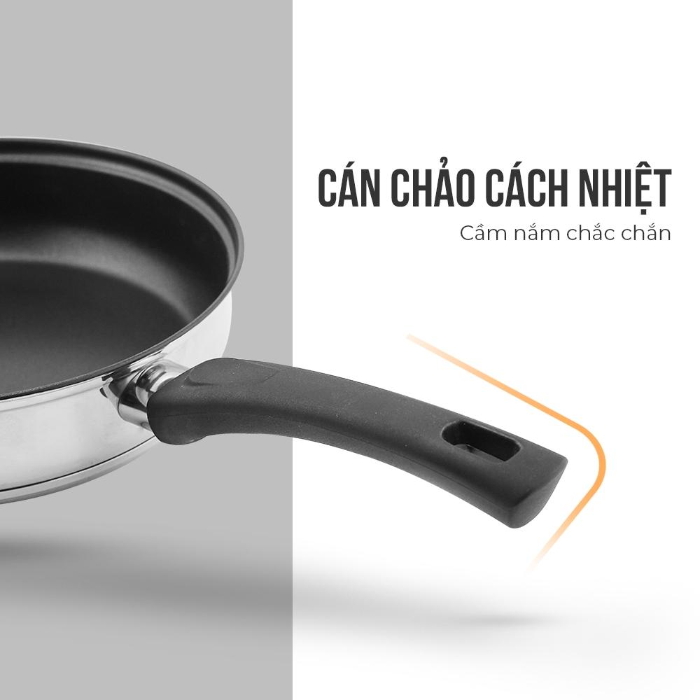 - Chảo Inox chống dính 3 đáy Max B SM3766 size 20cm