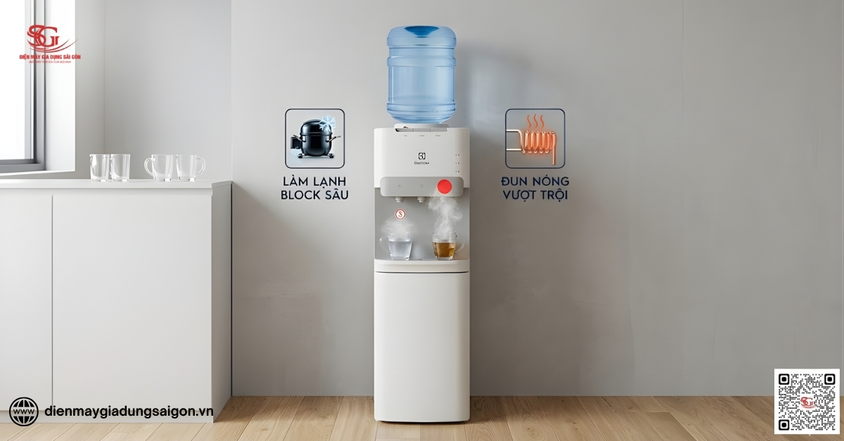 Electrolux EQACF01TXWV làm lạnh Block sâu và hiệu suất đun nóng