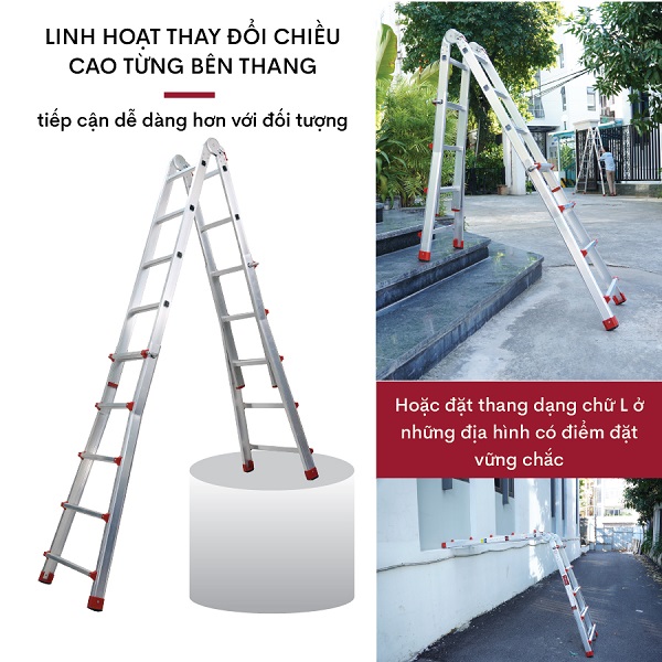 11 3 - Thang nhôm gấp và rút đa năng 4 đoạn FUJIHOME ML45