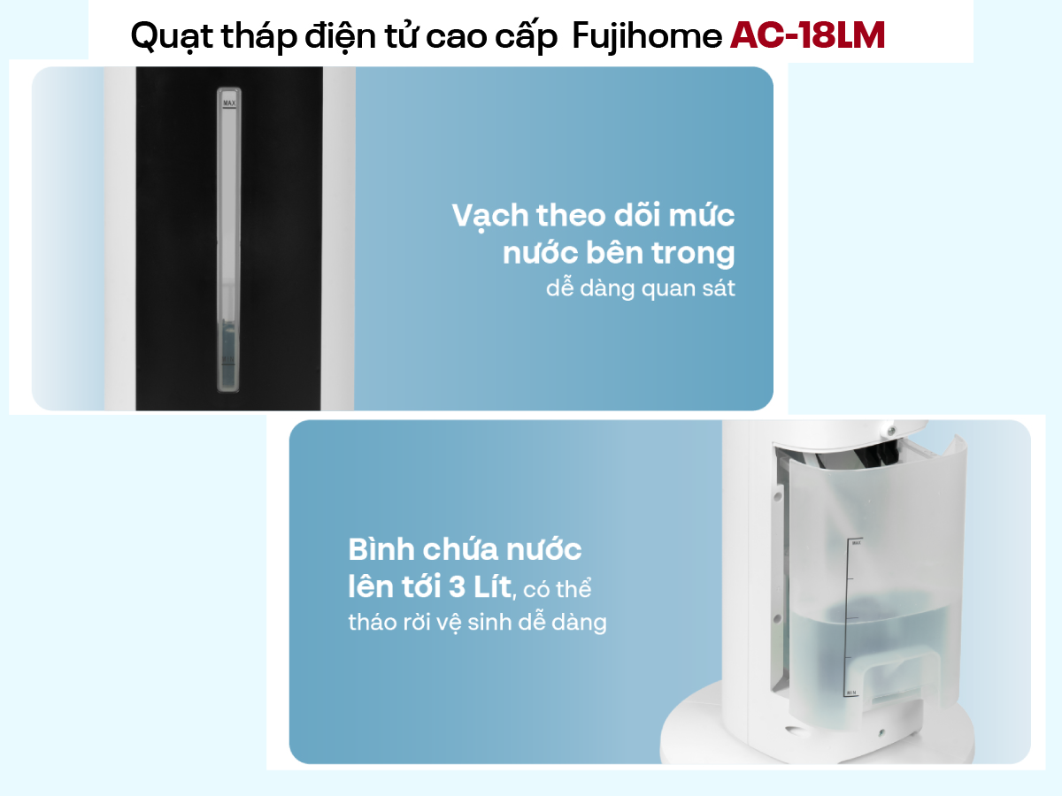 18lm 09 - Quạt tháp điều hòa hơi nước cao cấp Fujihome AC-18LM