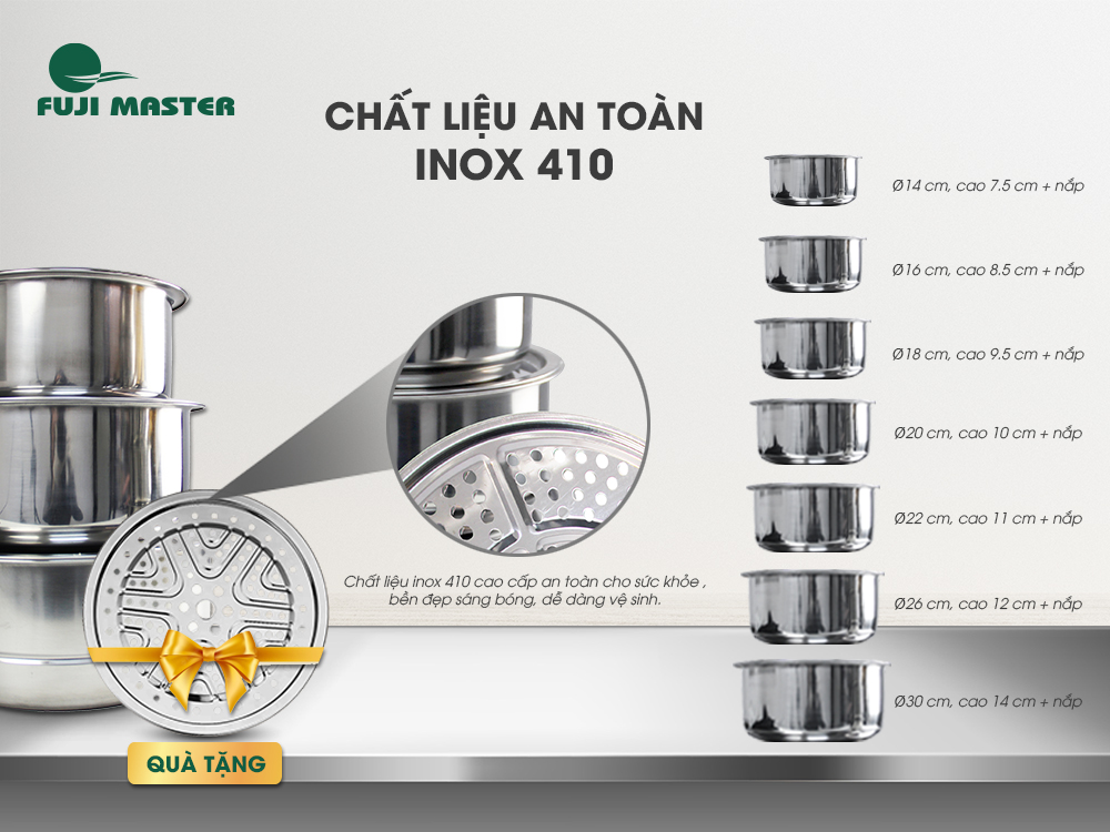 2 2 2 - Bộ Nồi Inox Fuji Master JM-F33