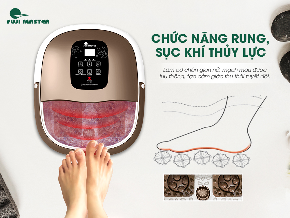 6 2 1 - Bồn Ngâm Chân Massage Fuji Master FJM-2522