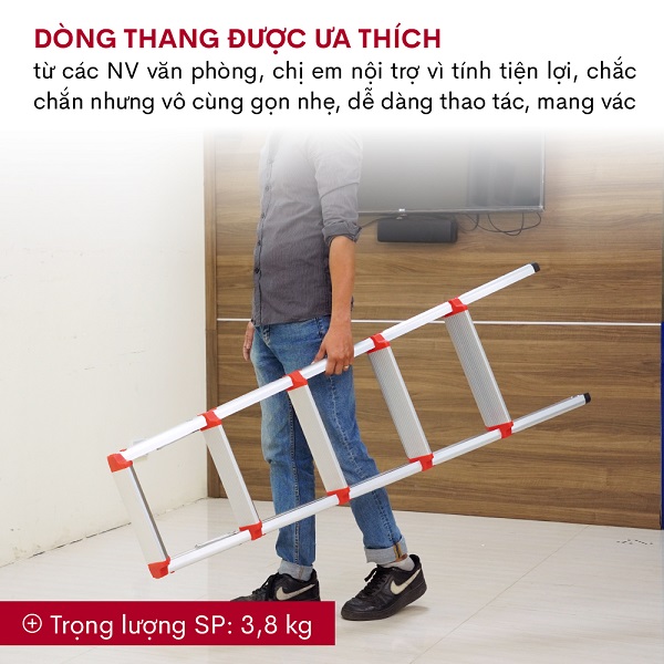 6 7 - Thanh nhôm gấp chữ A 5 bậc Fujihome DL205