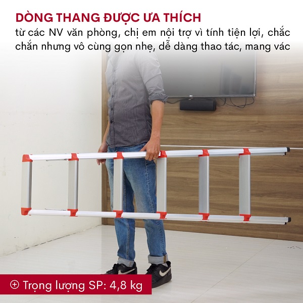 6 8 - Thang nhôm gấp chữ A Fujihome DL206