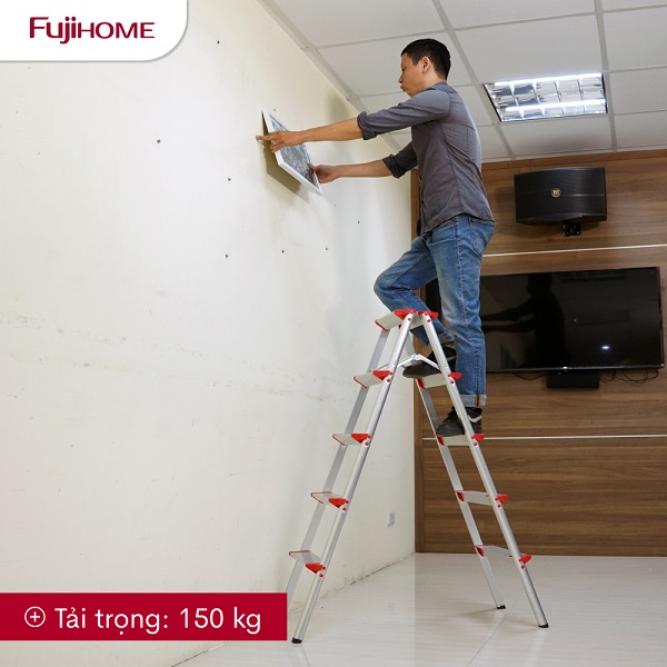 7 7 - Thanh nhôm gấp chữ A 5 bậc Fujihome DL205