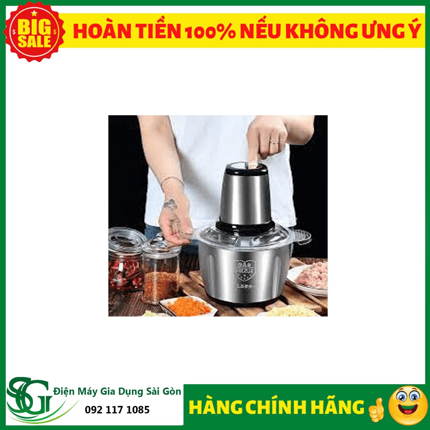 Máy xay cối inox 2L MHome