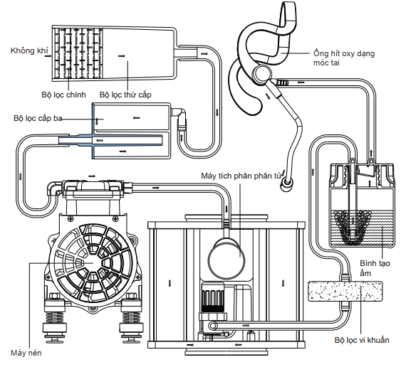 MÁY TẠO KHÍ OXY THÔNG MINH GIA ĐÌNH YK608