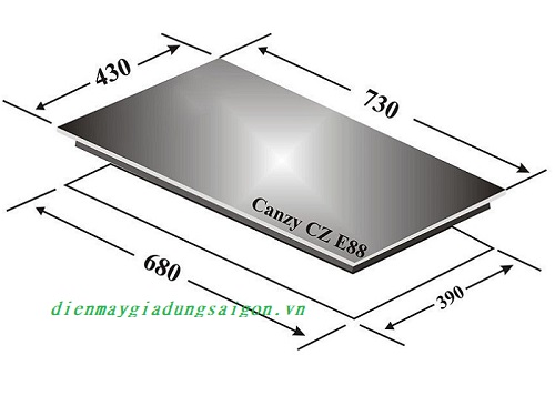 kích thước bếp canzy cz e88