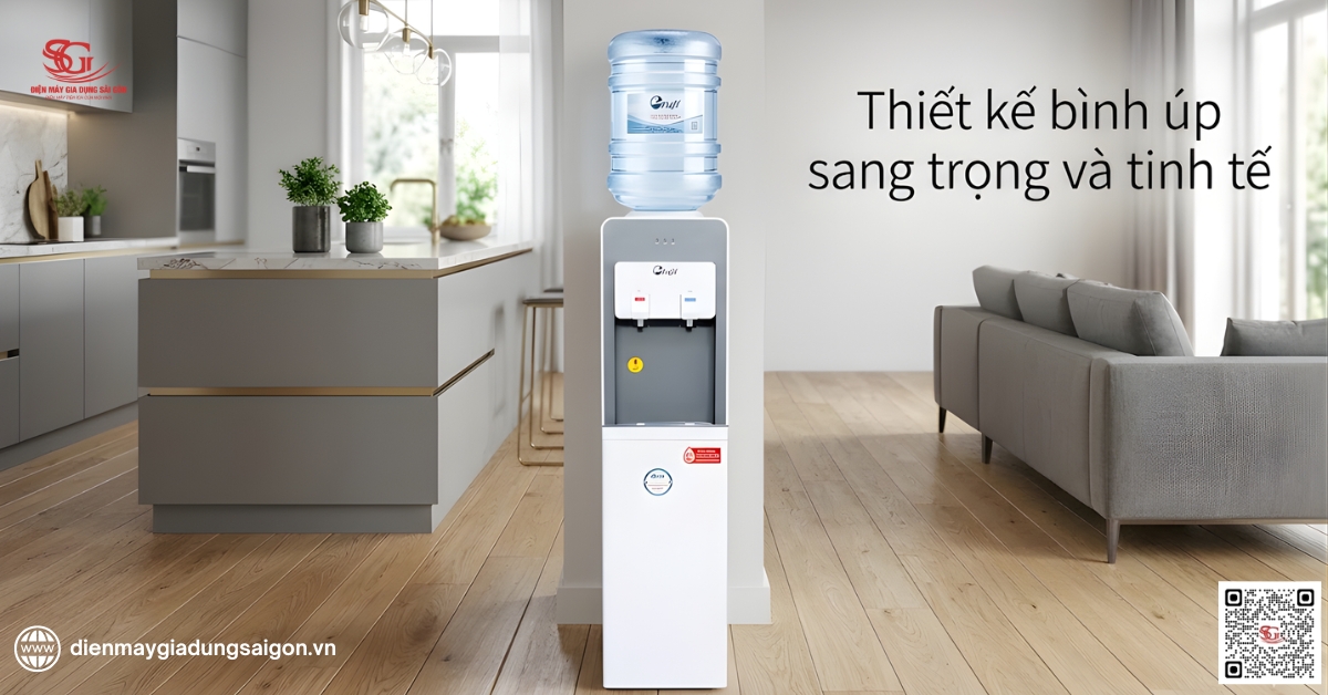 FujiE WD1900C có thiết kế kiểu dáng bình úp sang trọng và tinh tế