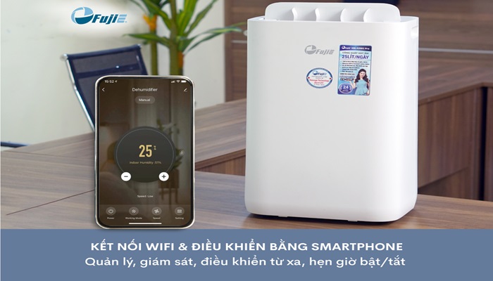 kết nối wifi máy hút ẩm gia đình FujiE-HM-925EC-Pro