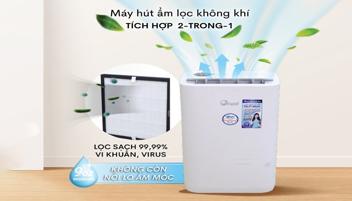 máy hút ẩm FujiE-HM-925EC-Pro ba trong một