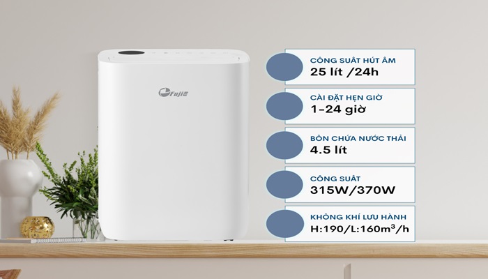 máy hút ẩm dân dụng FujiE-HM-925EC-Pro có wifi