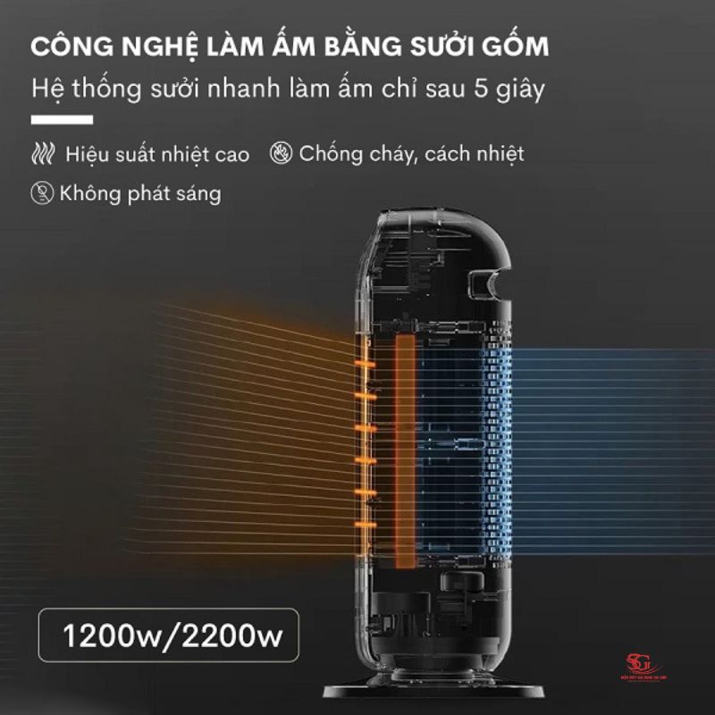 làm ấm bằng sưởi gốm