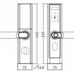 Khóa điện tử Luxury HB CG75 - Mở khóa đa năng, thiết kế hiện đại