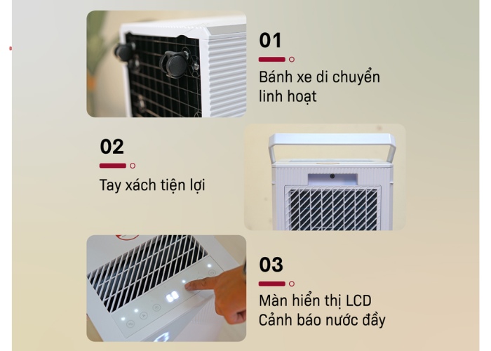 Bánh xe di chuyển linh hoạt