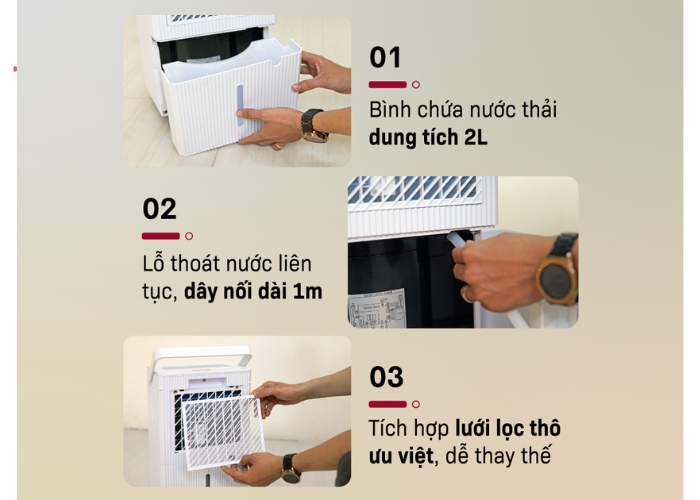 Có bình chứa nước lớn