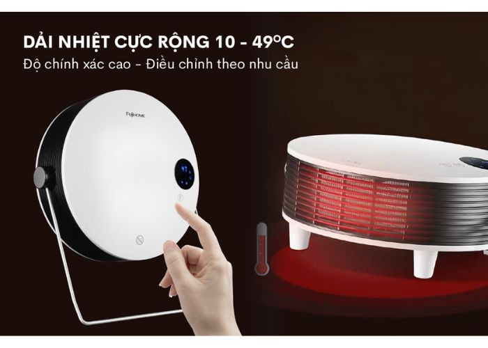 Dải nhiệt rộng 10-49 độ