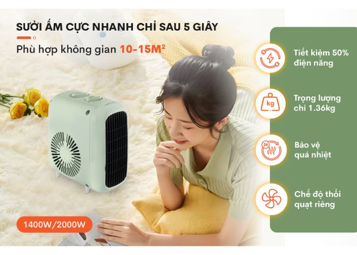 FUJIHOME FH1200 sưởi ấm cực nhanh