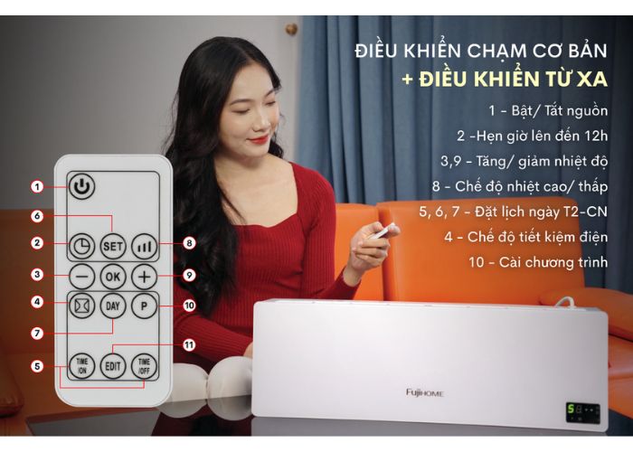 FUJIHOME FHW4000 có điều khiển từ xa