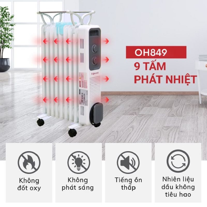 FUJIHOME OH849 có 9 tấm phát nhiệt