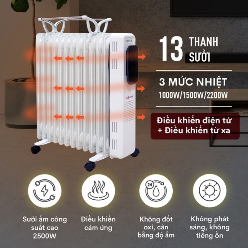 FUJIHOME OH8613 có 3 mức nhiệt khác nhau