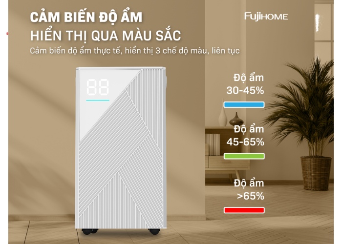 Fujihome DH14 có cảm biến độ ẩm hiển thị qua màu sắc