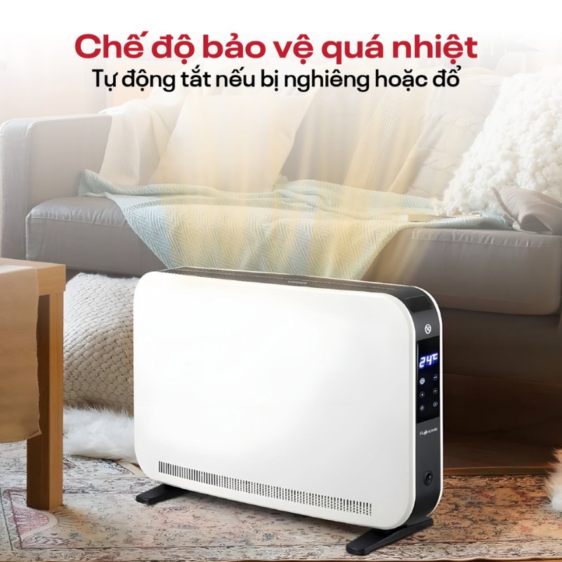 Máy sưởi đối lưu Fujihome CH7320 có chế độ bảo vệ quá nhiệt