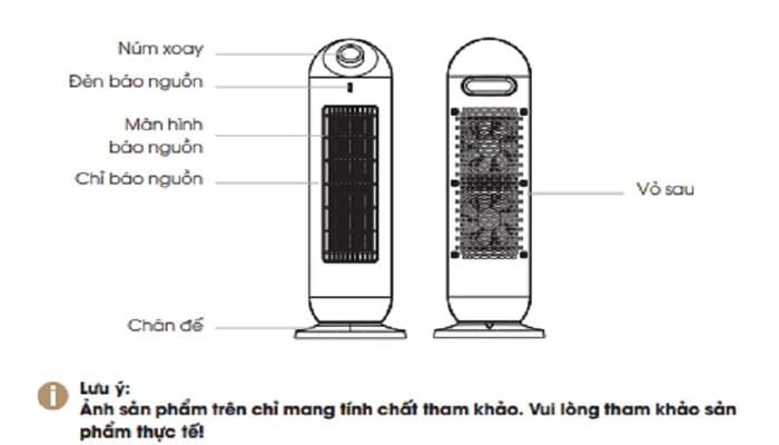 Cấu tạo máy sưởi điện Fujihome