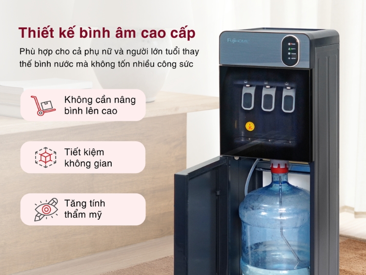 Cây nước nóng lạnh cao cấp Fujihome WD11ES bình âm cao cấp