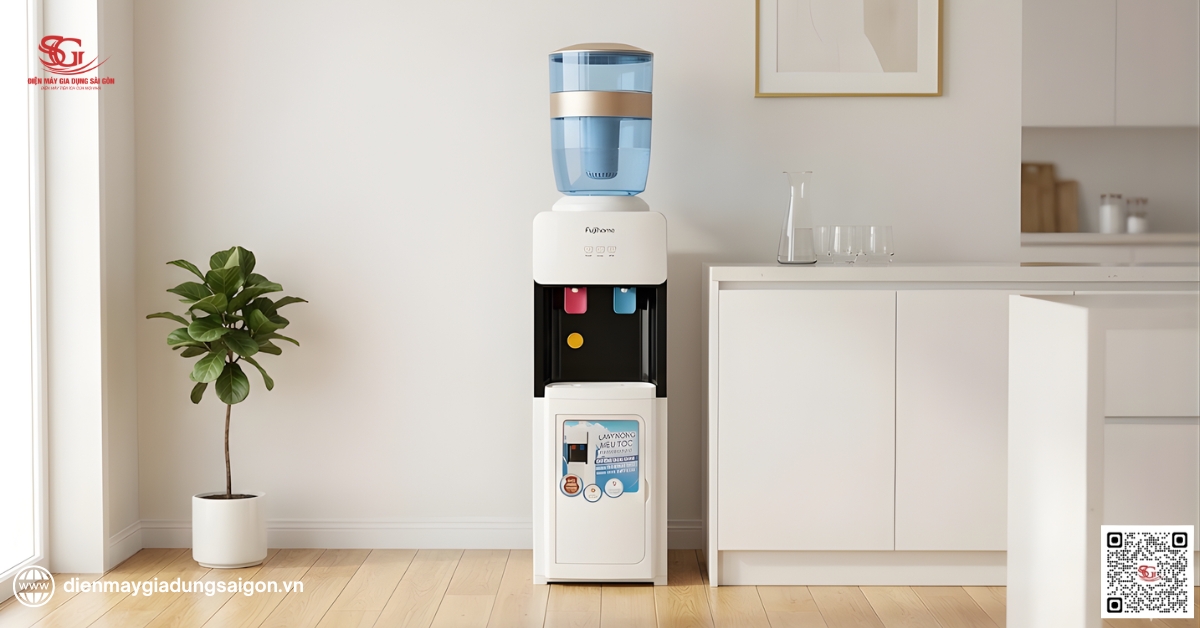 Fujihome WD2002E kiểu dáng trang nhã cùng tông màu trắng