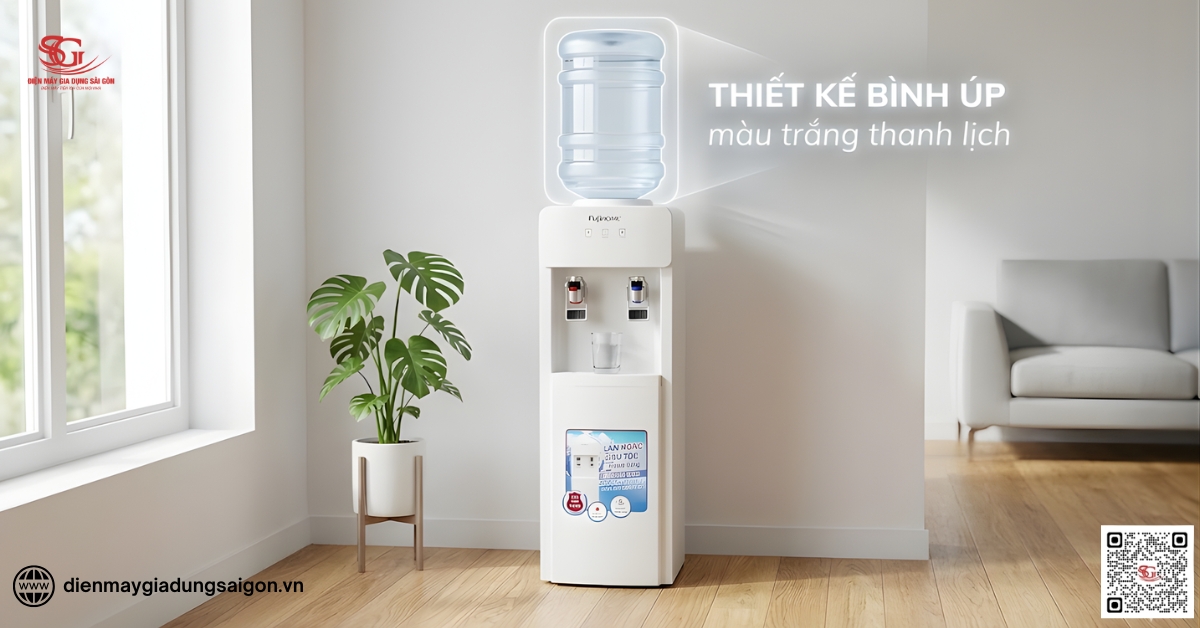 Fujihome WD676C có thiết kế bình úp màu trắng thanh lịch
