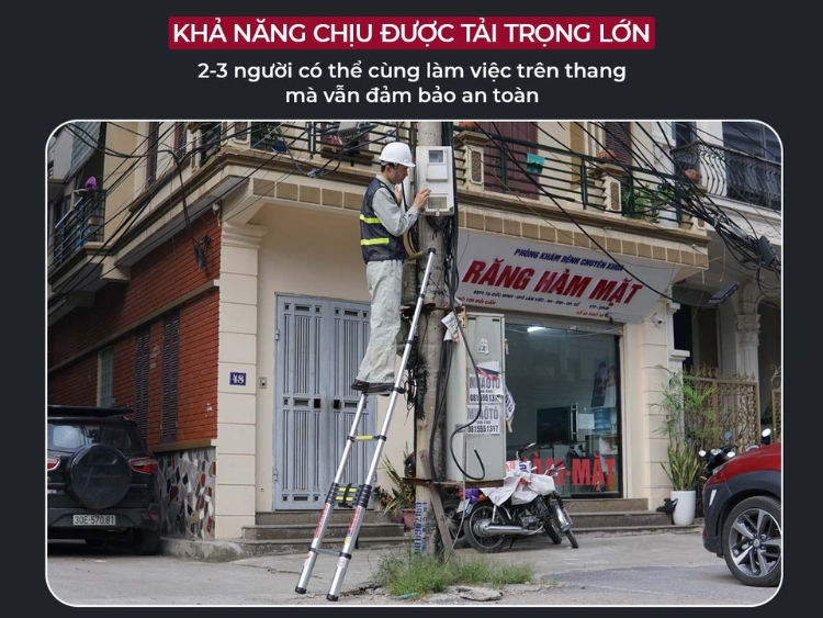 Khả năng chịu tải thang nhôm rút gọn FUJIHOME TLI500 (New version)