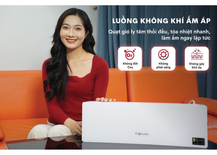 luồng không khí ấm áp từ FUJIHOME FHW4000