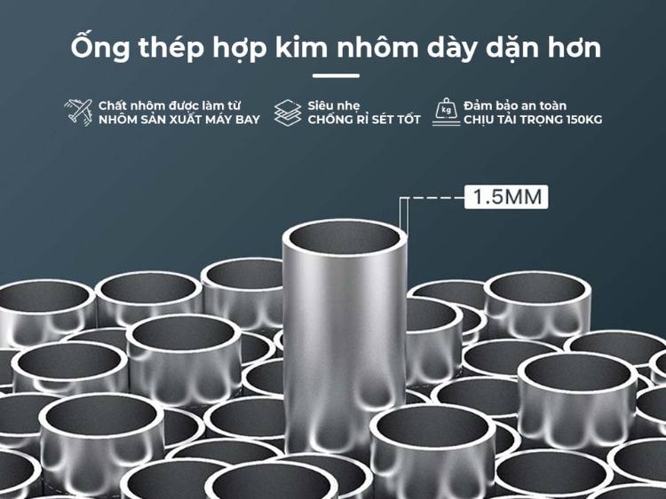 Ống thép hợp kim nhôm thang nhôm rút gọn FUJIHOME TLI500 (New version)