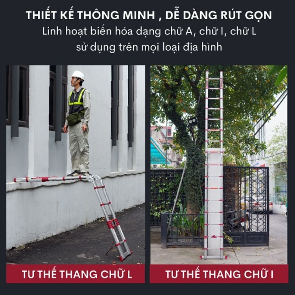 Thiết kế thông minh của thang nhôm rút gọn Fujihome TLA08R