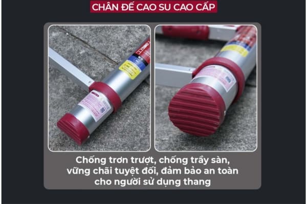 Thang nhôm rút gọn đơn Fujihome TLI500R đế cao su