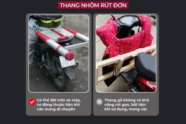 Thang nhôm rút gọn Fujihome TLI500R dễ di chuyển