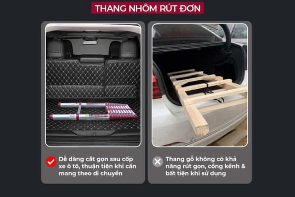 Thang nhôm rút gọn đơn Fujihome TLI500R tiện dụng