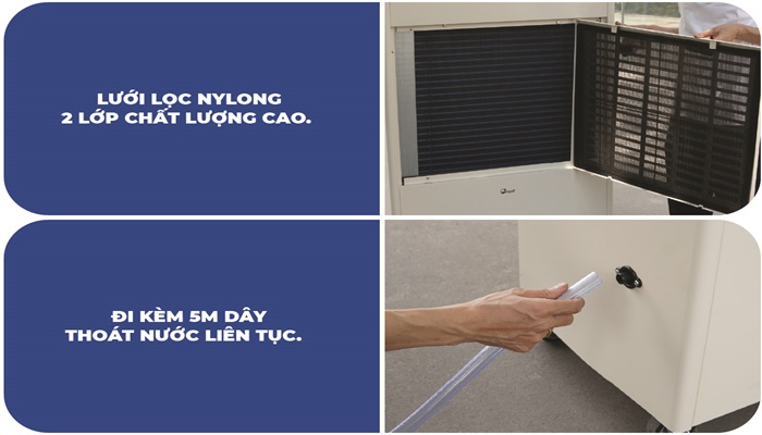 thiết kế sang trọng máy hút ẩm công nghiệp FujiE HTR20S