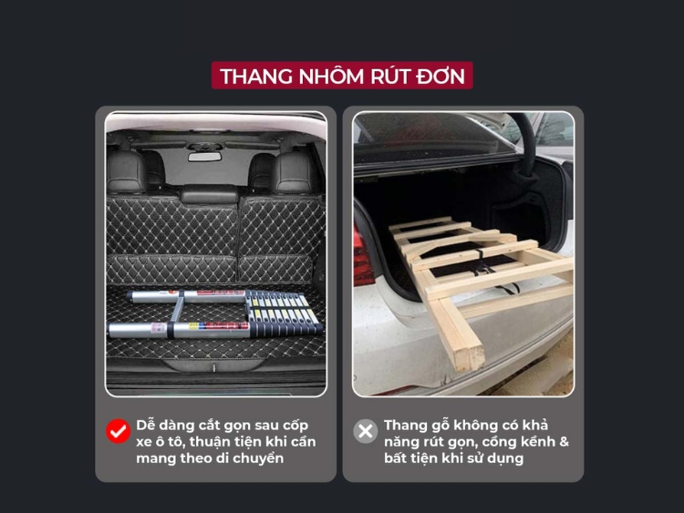 Tính lưu động thang nhôm rút gọn FUJIHOME TLI500 (New version)