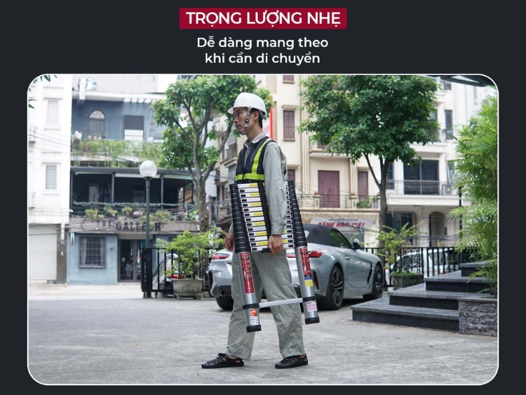Trọng lượng nhẹ thang nhôm rút gọn FUJIHOME TLI500 (New version)
