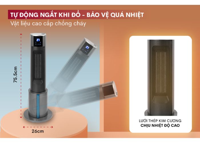 tự động ngắt khi đổ