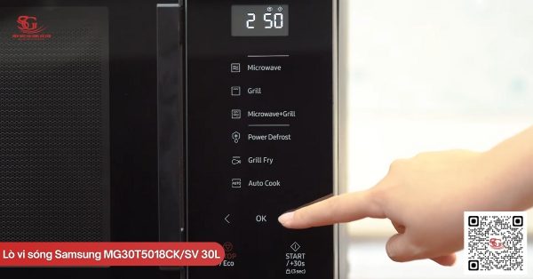 Các chương trình tự động Power Defrost và Home Dessert của lò vi sóng có nướng Samsung MG30T5018CK/SV 30 lít