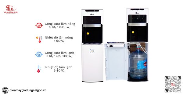 cây nước nóng lạnh cao cấp 3 vòi FujiE WD8500C